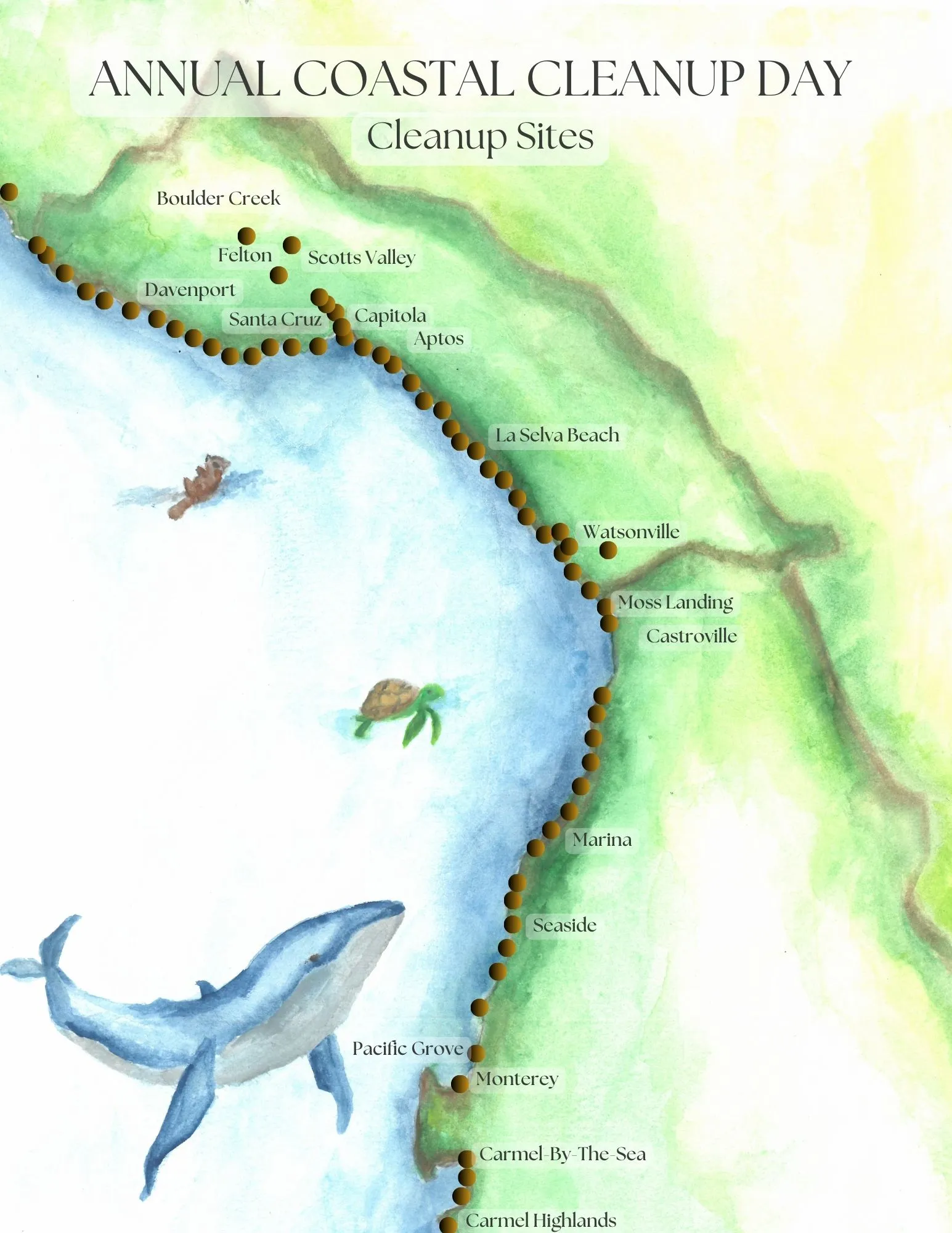 Annuall Coastal Cleanup Map